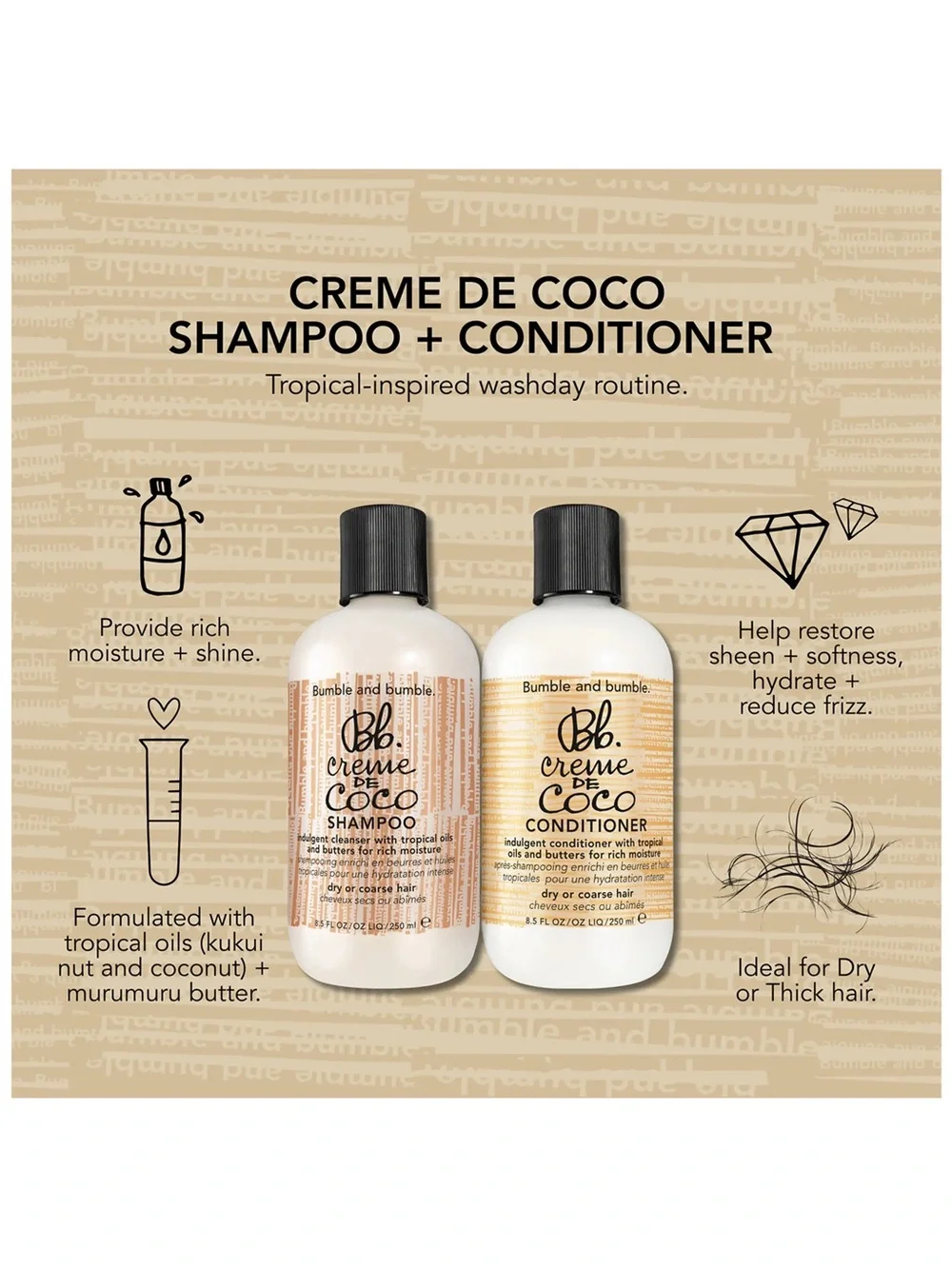 Bumble and bumble Creme de Coco Shampoo Liter w/pump